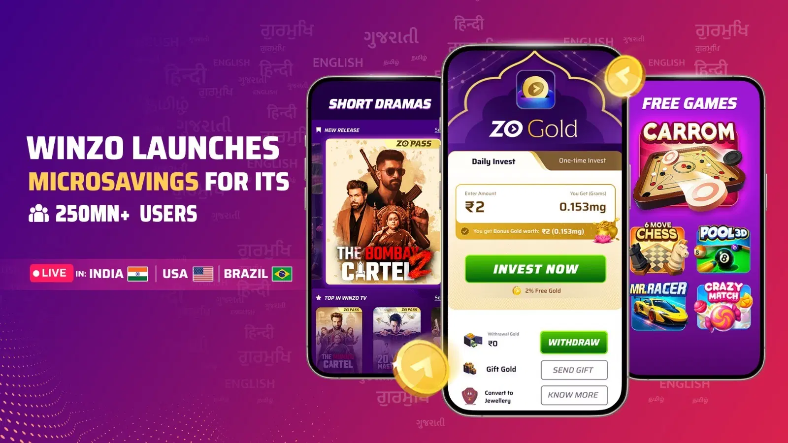 Democratizing Prosperity: WinZO Launches ZO Gold to Make Bharat’s Next 500 mn Users Part of the Global Gold Rush Democratizing Prosperity: WinZO Launches ZO Gold to Make Bharat’s Next 500 mn Users Part of the Global Gold Rush