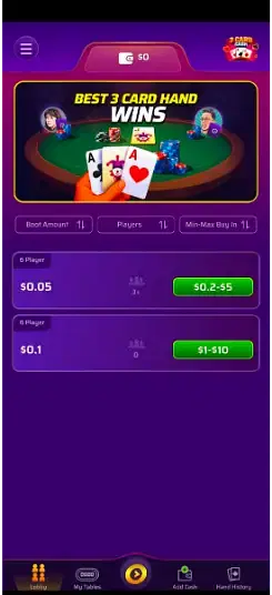 how to play 3 card cash on winzo